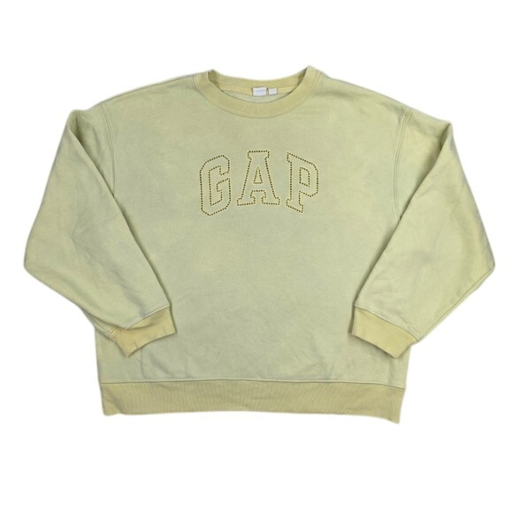 GAP Heritage C Sweatshirt Maize Yellow Logo Crewneck Large 591900-35